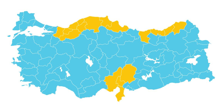 17 ile "sarı" kod uyarısı: Kuvvetli yağış bekleniyor